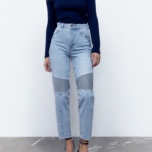 Denim high waisted pants